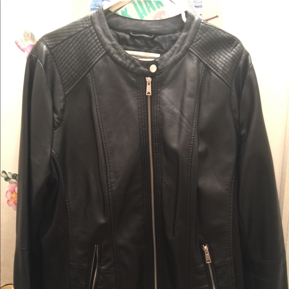 Leather jacket for women plus size